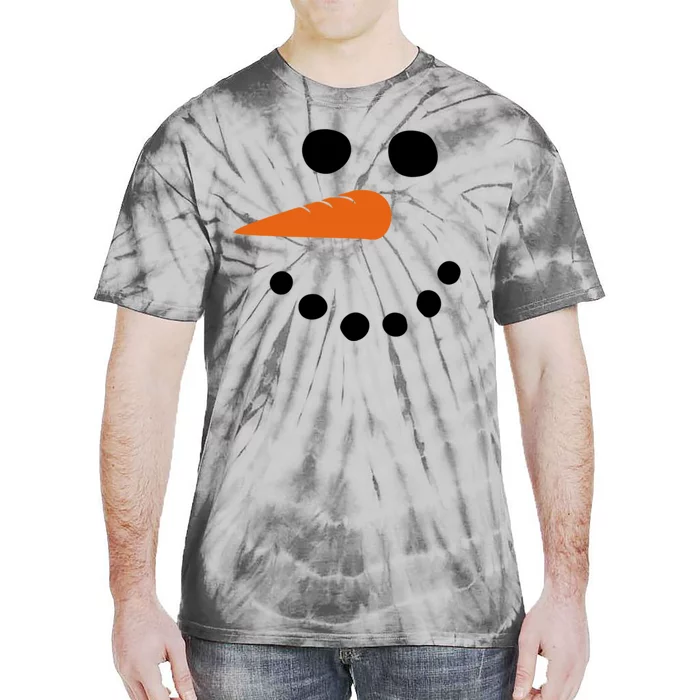 Winter Snowman Snow Face Tie-Dye T-Shirt