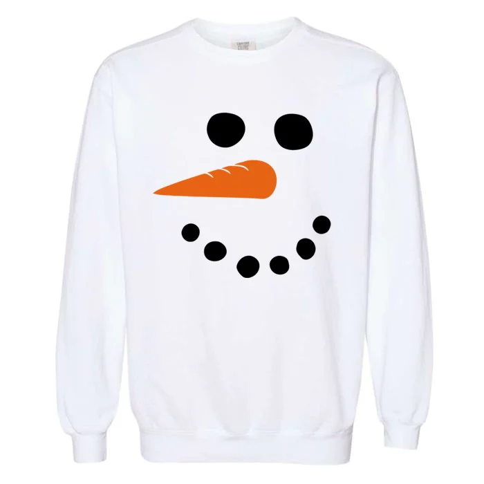 Winter Snowman Snow Face Garment-Dyed Sweatshirt