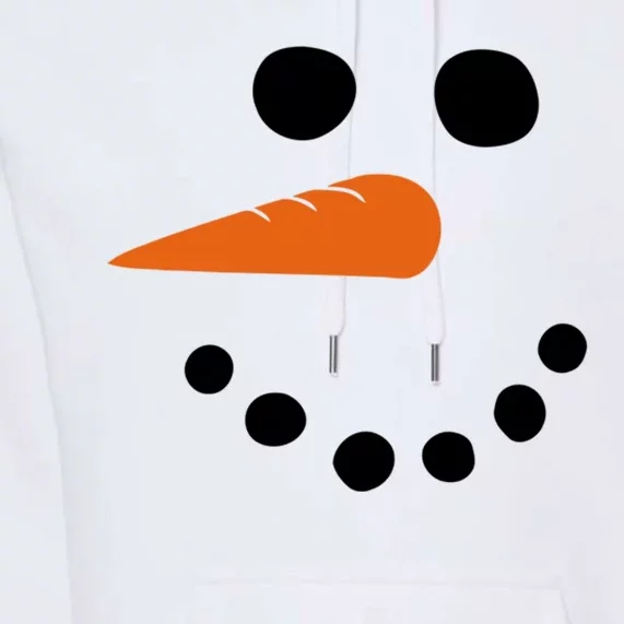 Winter Snowman Snow Face Premium Hoodie