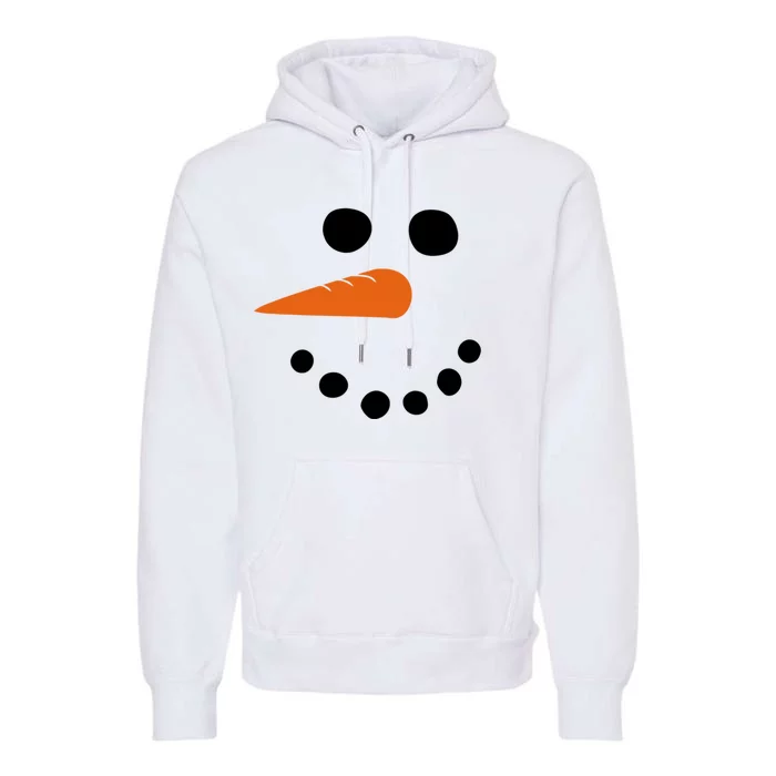 Winter Snowman Snow Face Premium Hoodie