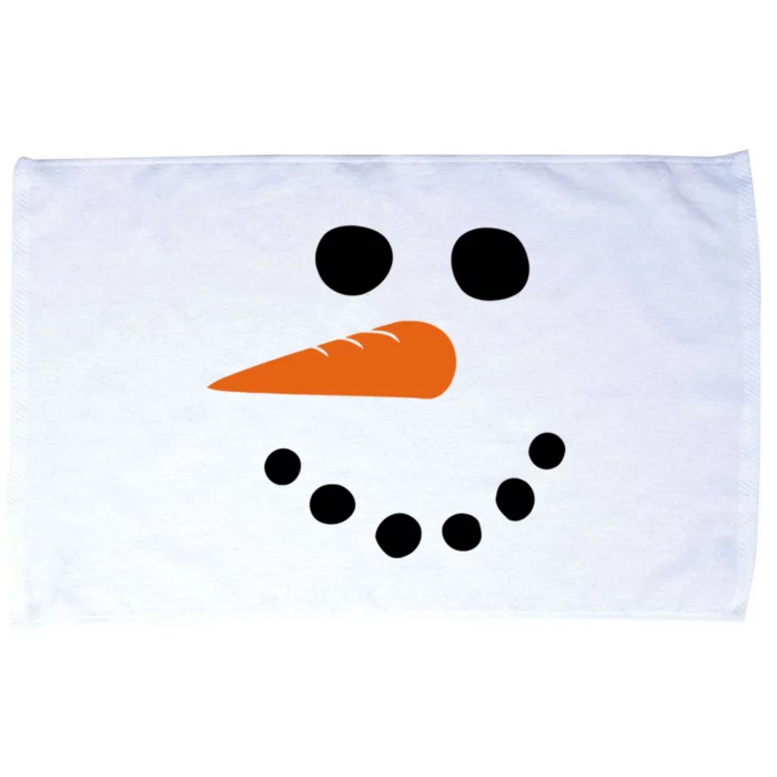 Winter Snowman Snow Face Microfiber Hand Towel