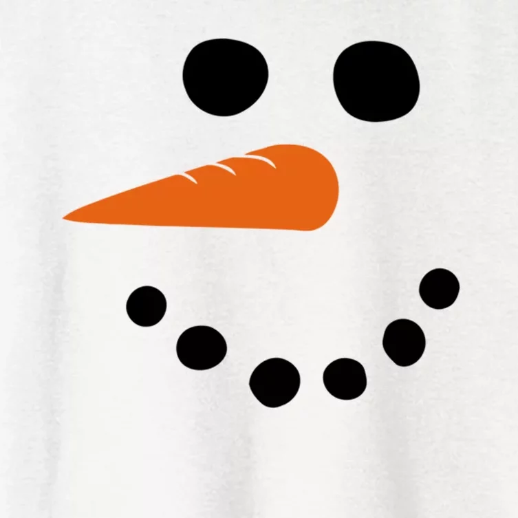 Winter Snowman Snow Face Women's Crop Top Tee