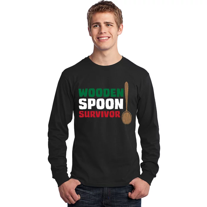 Wooden Spoon Survivor Italian Flag Long Sleeve Shirt