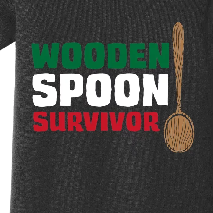 Wooden Spoon Survivor Italian Flag Baby Bodysuit