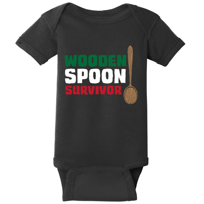 Wooden Spoon Survivor Italian Flag Baby Bodysuit