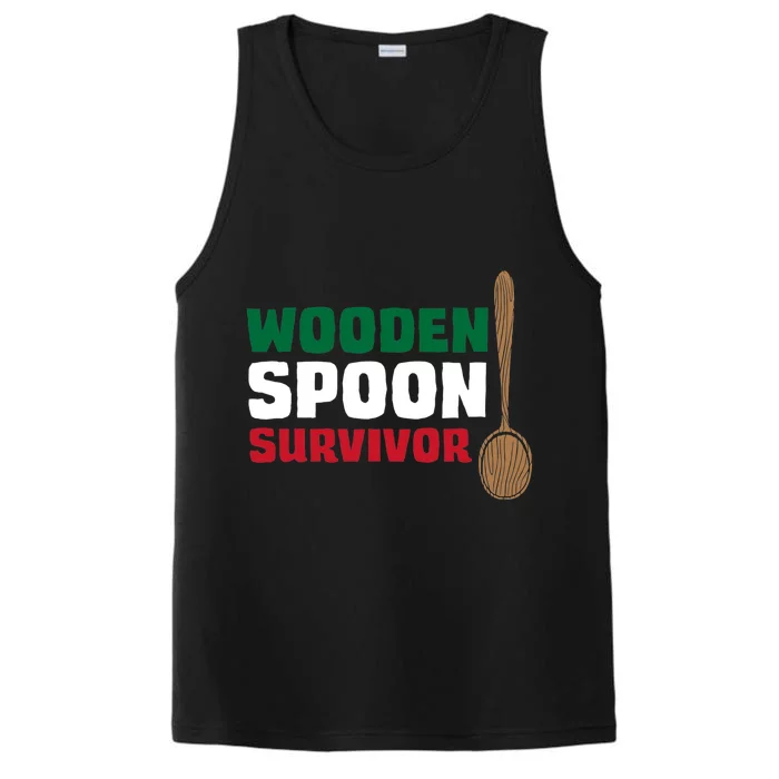 Wooden Spoon Survivor Italian Flag Performance Tank