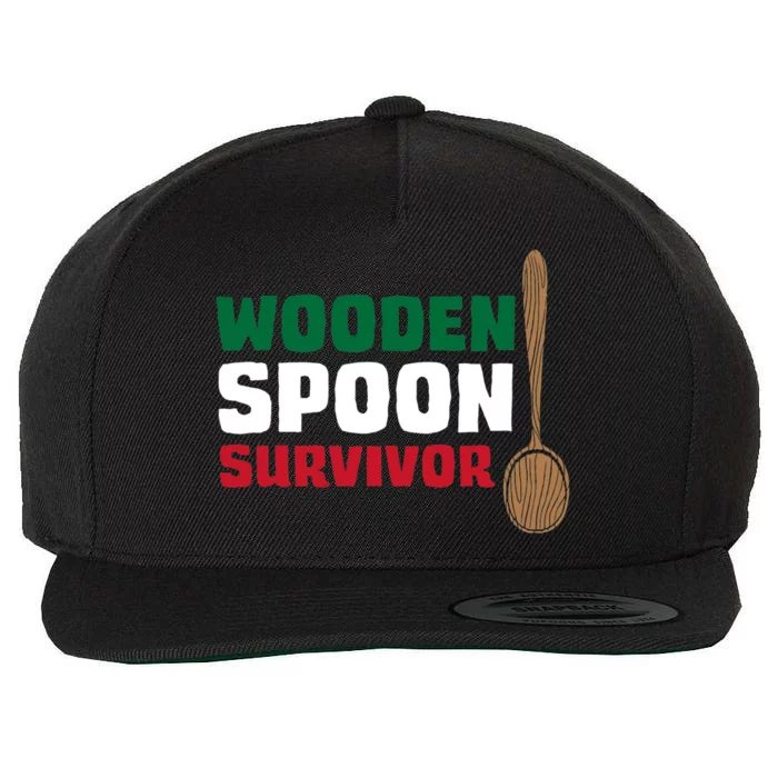 Wooden Spoon Survivor Italian Flag Wool Snapback Cap