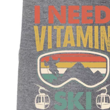 Wintersport Skiing Skier I Need Vitamin Ski Meaningful Gift Doggie 3-End Fleece Hoodie