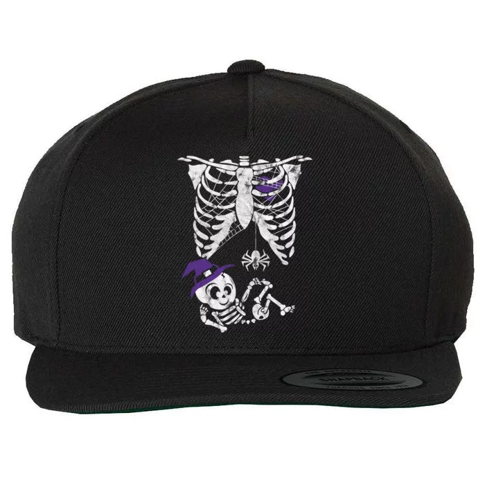 Witch Skeleton Spider Horror Cute Halloween Gift Wool Snapback Cap