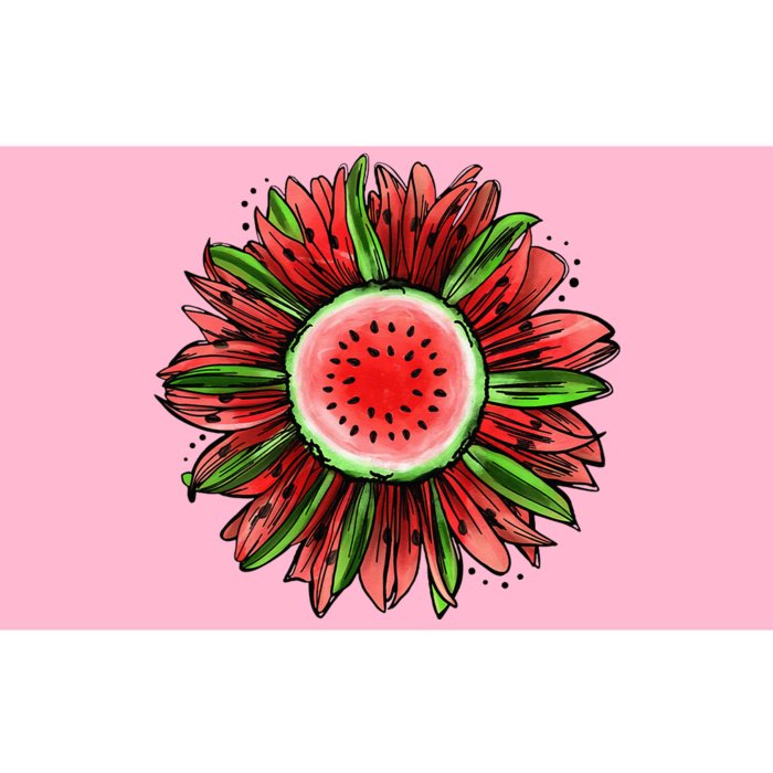 Watermelon Sunflower Summer Peace Love Watermelon Lover Gift Bumper Sticker