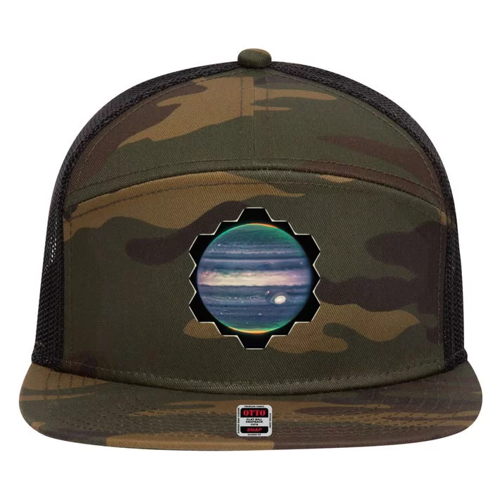 Webb Space Telescope New Image Jupiter Jwst 7 Panel Mesh Trucker Snapback Hat