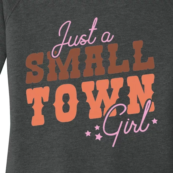 Western Small Town Cow Spots Cow Howdy Yeehaw Cute Women's Perfect Tri Tunic Long Sleeve Shirt