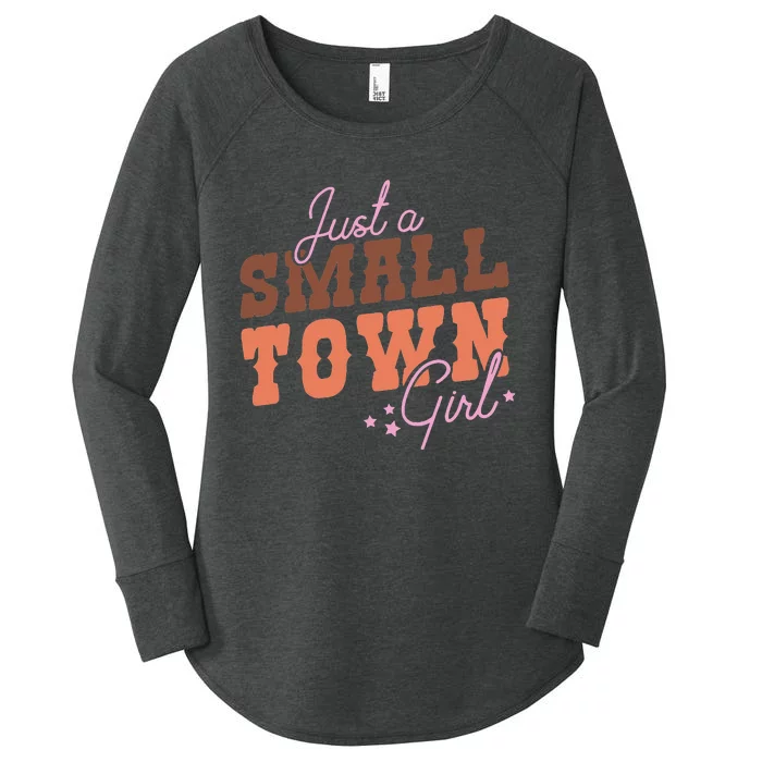 Western Small Town Cow Spots Cow Howdy Yeehaw Cute Women's Perfect Tri Tunic Long Sleeve Shirt