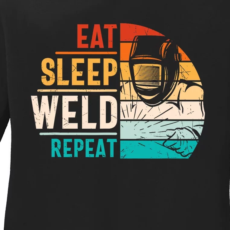 Welding Specialist TIG MAG Welder Definition Ladies Long Sleeve Shirt