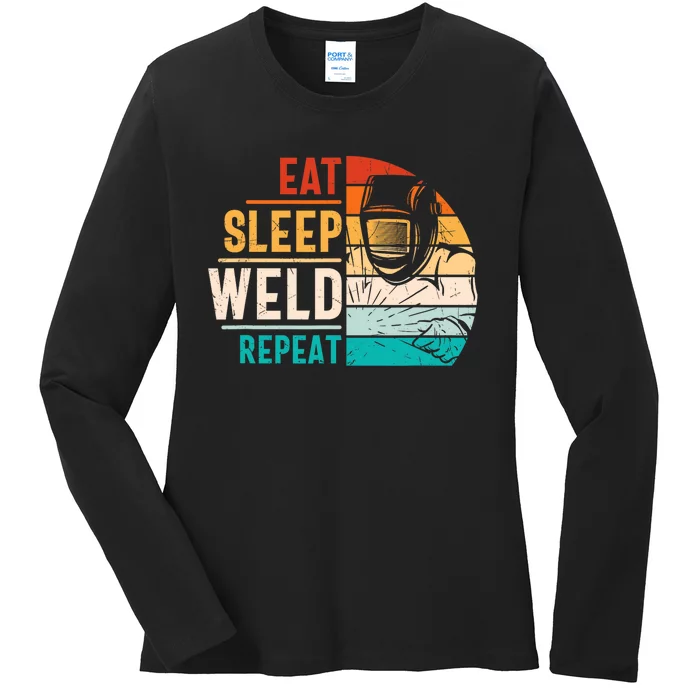 Welding Specialist TIG MAG Welder Definition Ladies Long Sleeve Shirt