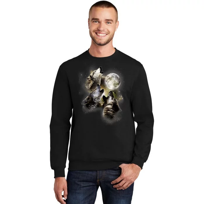 Wolf Shirt Three Wolves Moon Wolf Moon Sweatshirt