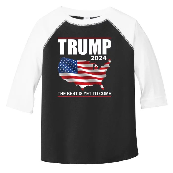 Women S Trump 2024 Usa Flag The Best Is Yet To Come Donald Trump Toddler Fine Jersey T-Shirt