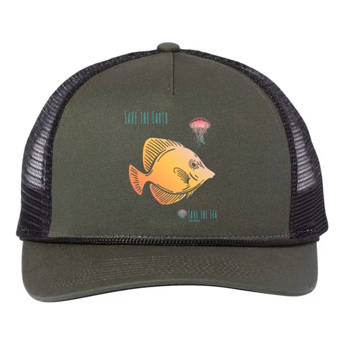 Whale Save The Oceans Plastic Sea Planet Ocean Plant Water Gift Retro Rope Trucker Hat Cap