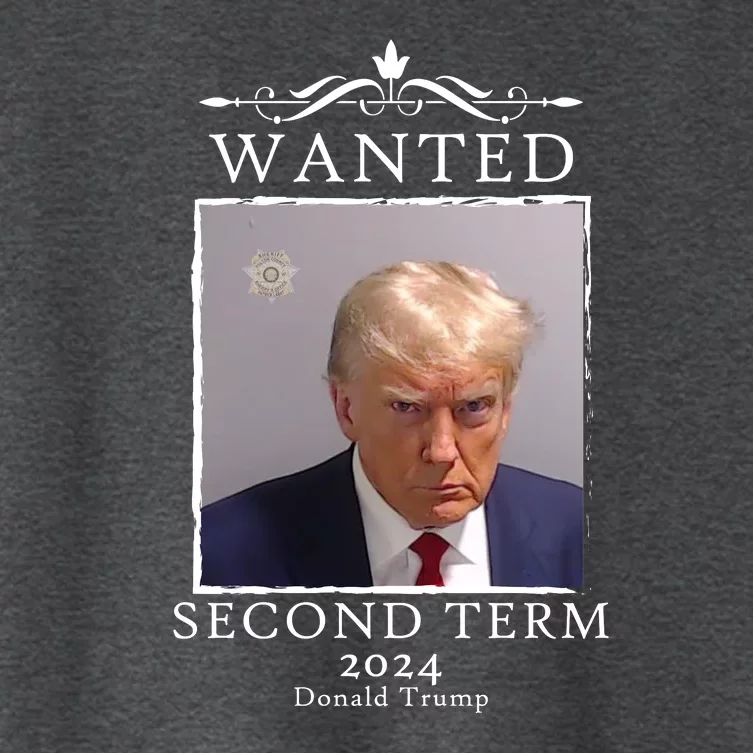 Wanted Second Term 2024 Trump Donald Mugshot Women's Crop Top Tee