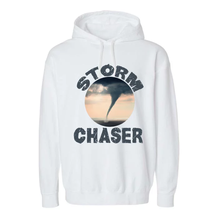 Weather Storm Tornado Hurricane Chaser Garment-Dyed Fleece Hoodie