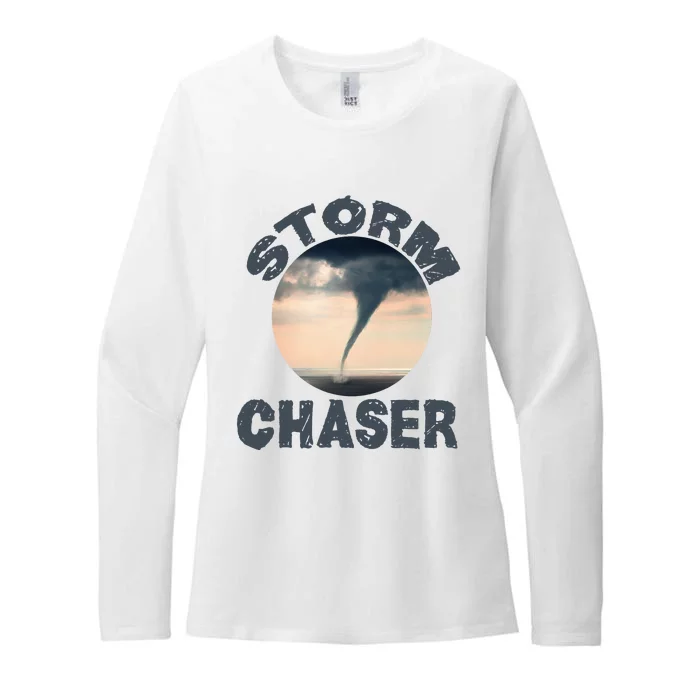 Weather Storm Tornado Hurricane Chaser Womens CVC Long Sleeve Shirt