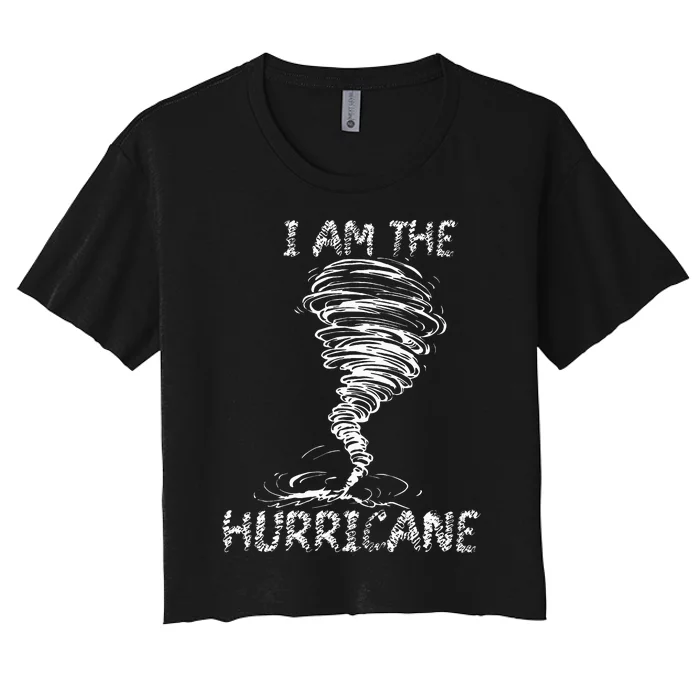 White Storm Twister Hurricane Tornado Weather Scary Costume Women's Crop Top Tee