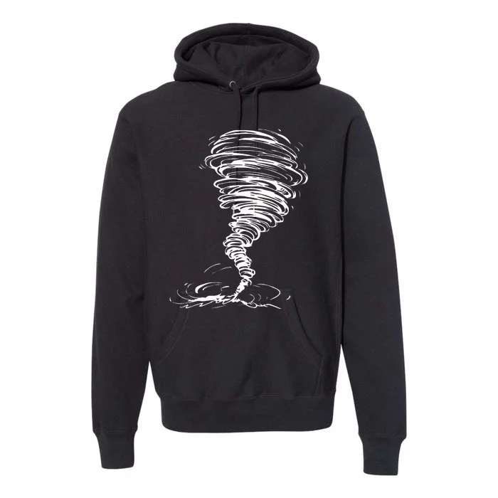 While Storm Tornado Twister Hurricane Weather Scary Costume Premium Hoodie