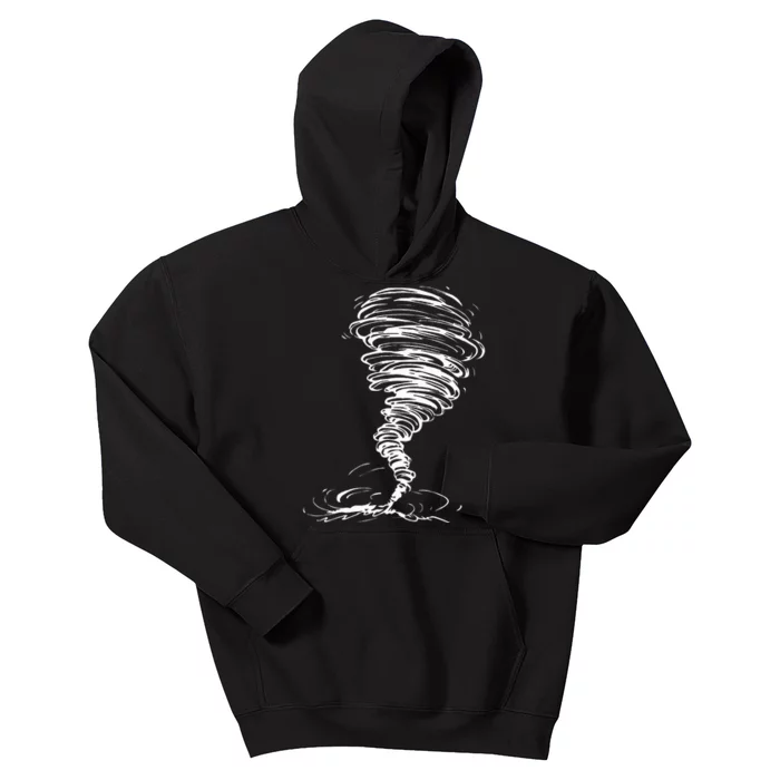 While Storm Tornado Twister Hurricane Weather Scary Costume Kids Hoodie