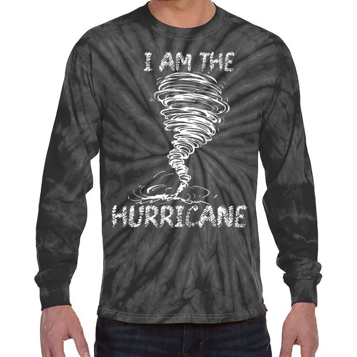 White Storm Twister Hurricane Tornado Weather Scary Costume Tie-Dye Long Sleeve Shirt