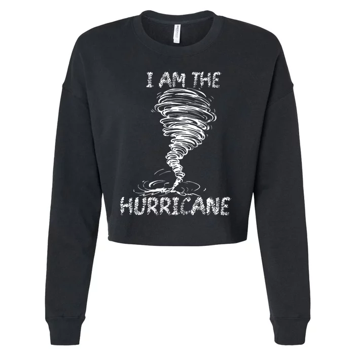 White Storm Twister Hurricane Tornado Weather Scary Costume Cropped Pullover Crew