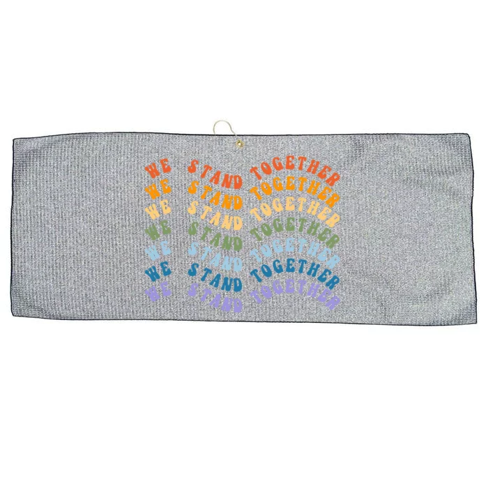 We Stand Together Pride Month Large Microfiber Waffle Golf Towel