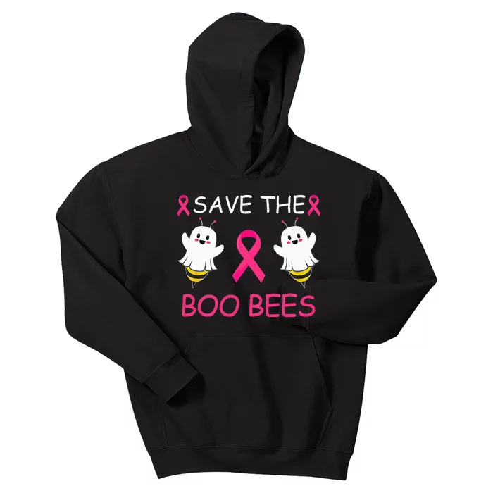 Woman Save The Boo Bees Halloween Funny Breast Cancer Kids Hoodie