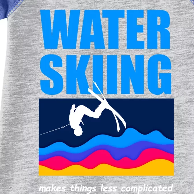 Water Skiing Themed Funny Water Skier Funny Gift Infant Baby Jersey Bodysuit