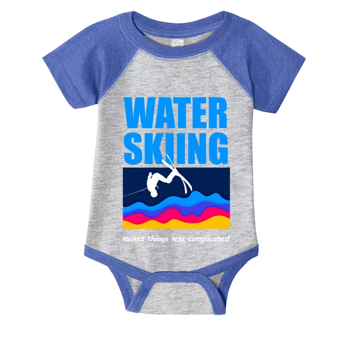 Water Skiing Themed Funny Water Skier Funny Gift Infant Baby Jersey Bodysuit