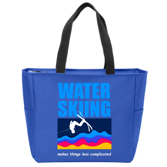 Water Skiing Themed Funny Water Skier Funny Gift Zip Tote Bag