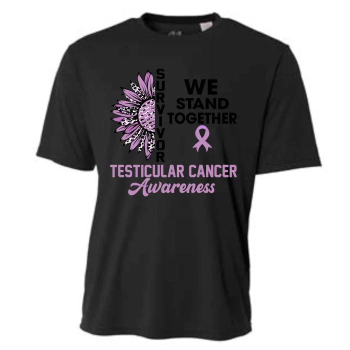 We Stand Together Testicular Cancer Awareness Month Survivor Cool Gift Cooling Performance Crew T-Shirt