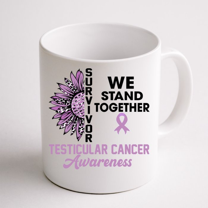 We Stand Together Testicular Cancer Awareness Month Survivor Cool Gift Front & Back Coffee Mug