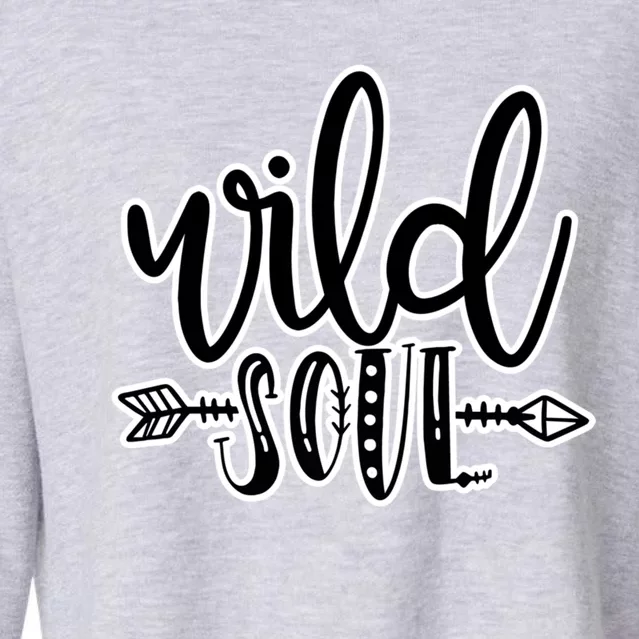 Wild Soul Travel Wonder Camping Lake Dad Mom Funny Sassy Gift Cropped Pullover Crew