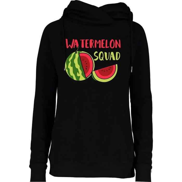 Watermelon Squad Tropical Fruits Womens Funnel Neck Pullover Hood