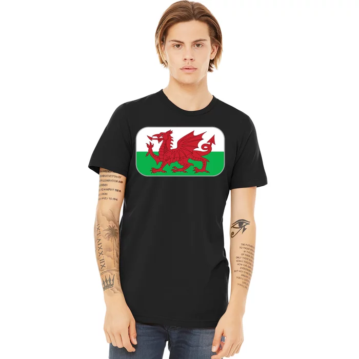 Wales Soccer Team Welsh Flag Y Ddraig Goch Premium T-Shirt