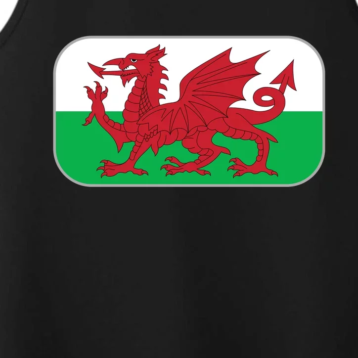 Wales Soccer Team Welsh Flag Y Ddraig Goch Performance Tank