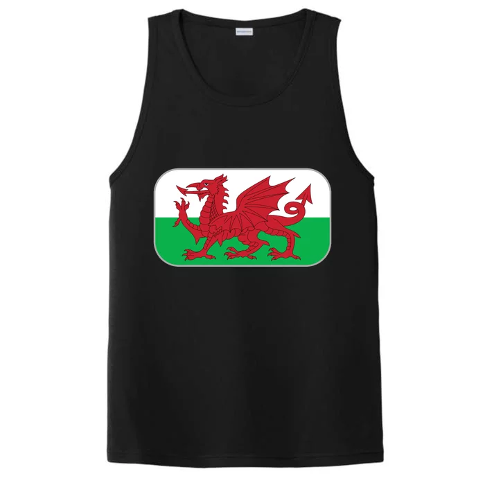 Wales Soccer Team Welsh Flag Y Ddraig Goch Performance Tank