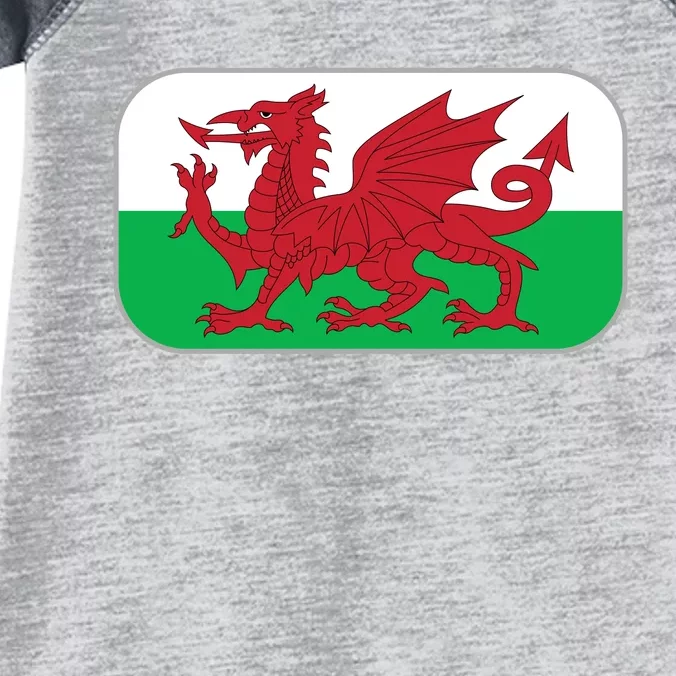 Wales Soccer Team Welsh Flag Y Ddraig Goch Infant Baby Jersey Bodysuit