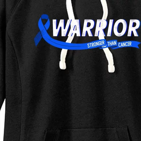 Warrior Stronger Than Cancer Colon Cancer Awareness Gift Women's Fleece Hoodie