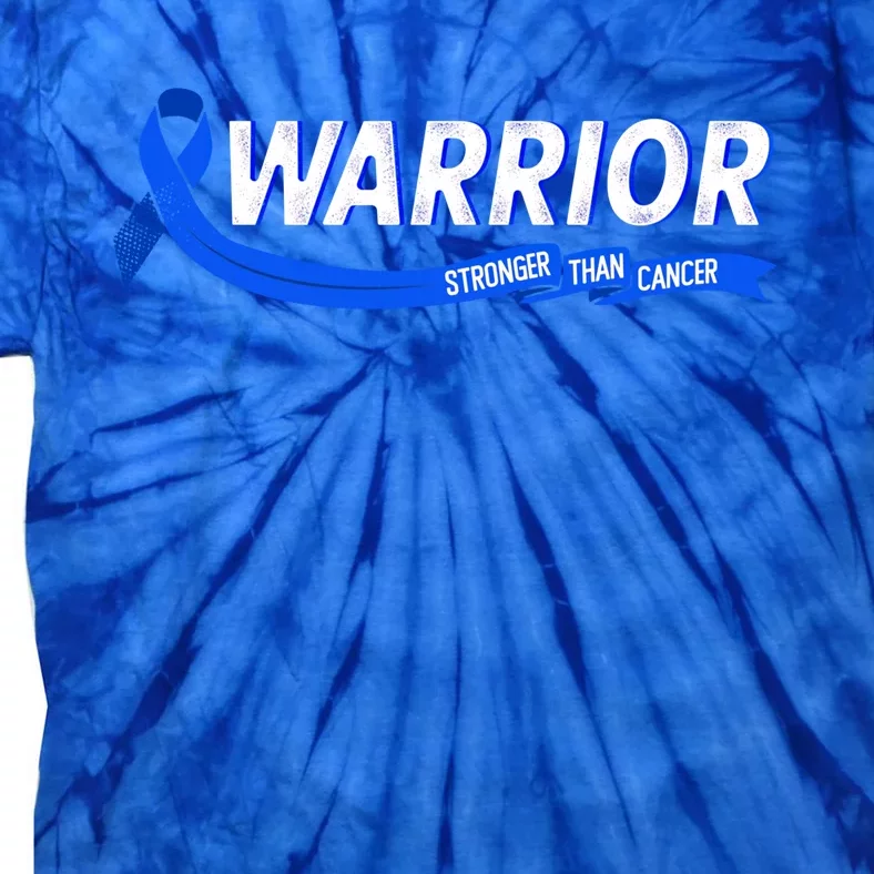 Warrior Stronger Than Cancer Colon Cancer Awareness Gift Tie-Dye T-Shirt