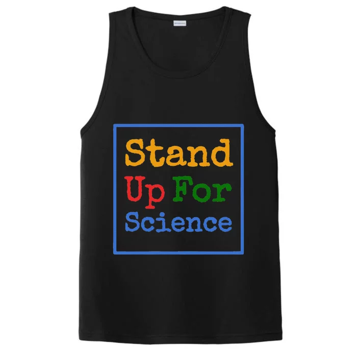 Womens Stand Up For Science Climate Change Earth Day Performance Tank