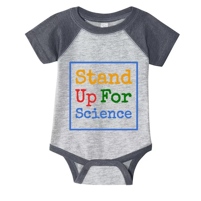 Womens Stand Up For Science Climate Change Earth Day Infant Baby Jersey Bodysuit