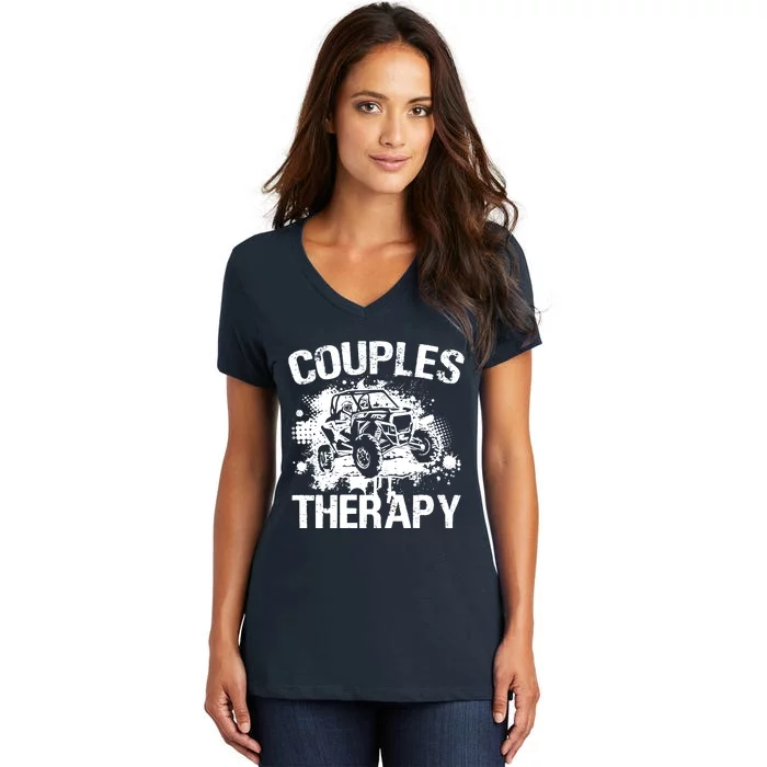 Wo Sxs Utv Couples Therapy Women's V-Neck T-Shirt