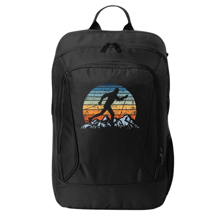 Winter Sports Vintage Sunset Cross-Country Skiing City Backpack