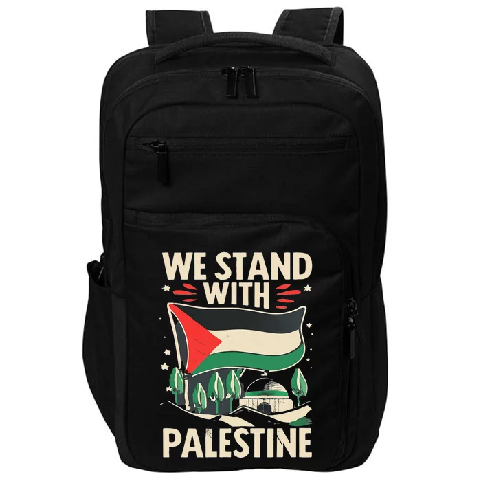 We Stand With Palestine For Their Freedom Free Palestine Impact Tech Backpack